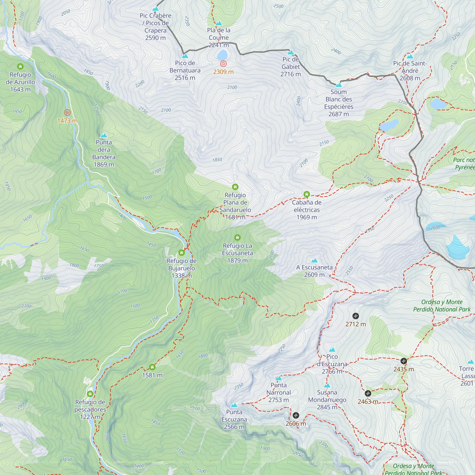 Refugio La Escusaneta map