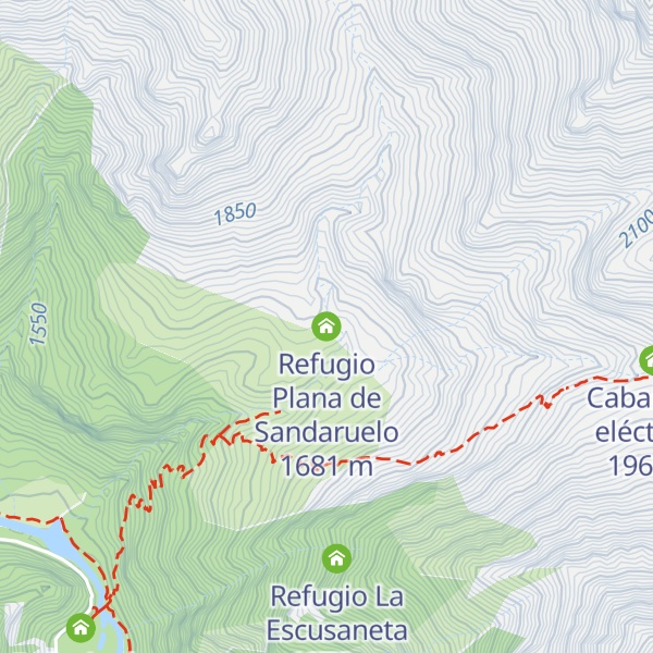 Map of Refugio Plana de Sandaruelo