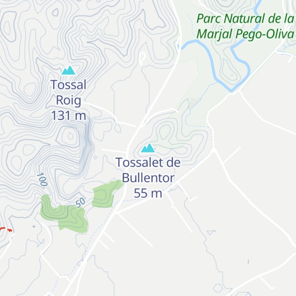 Map of Tossalet de Bullentor