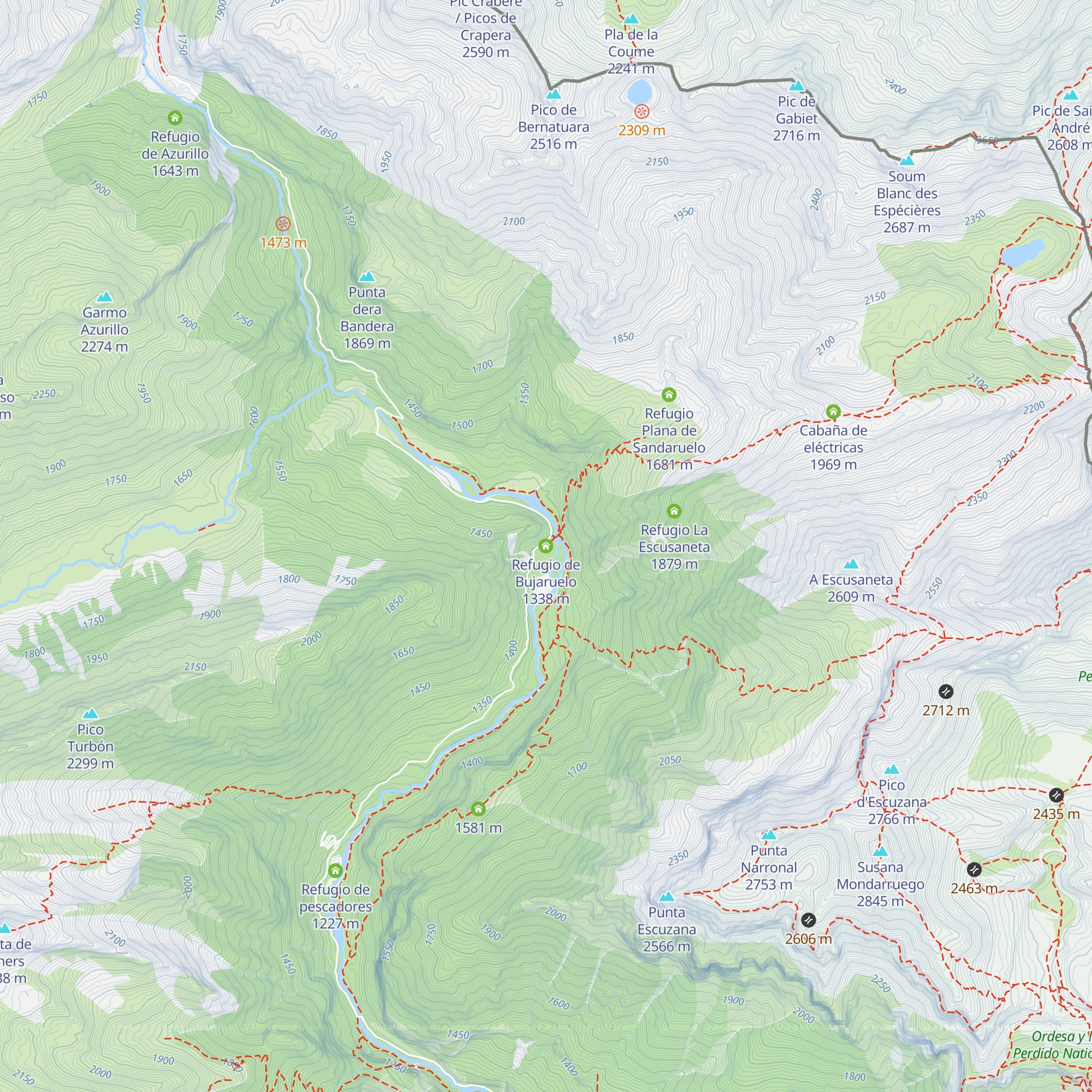 Refugio de Bujaruelo map