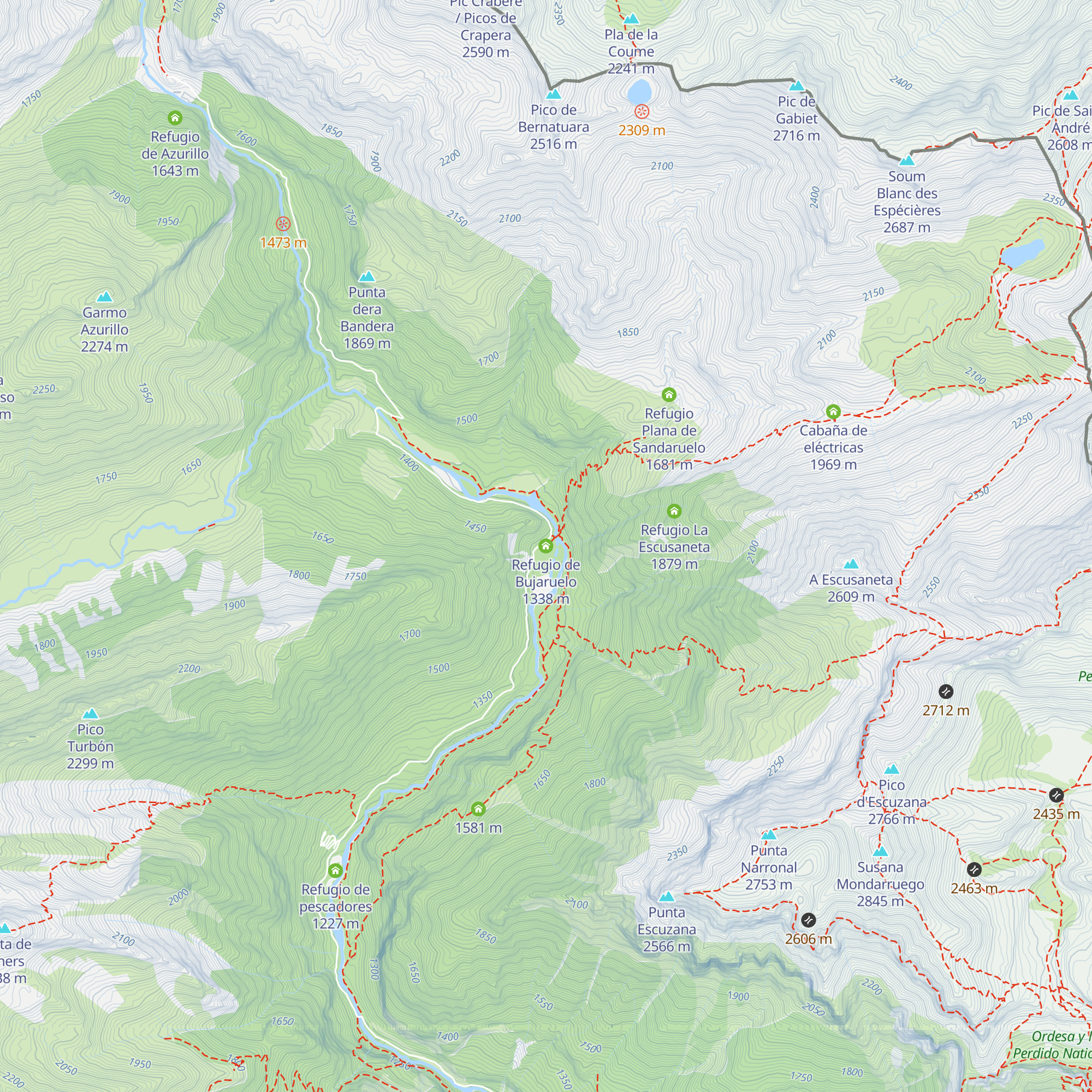 Refugio de Bujaruelo map