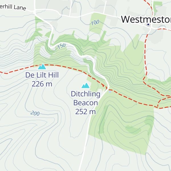 Map of Ditchling Beacon