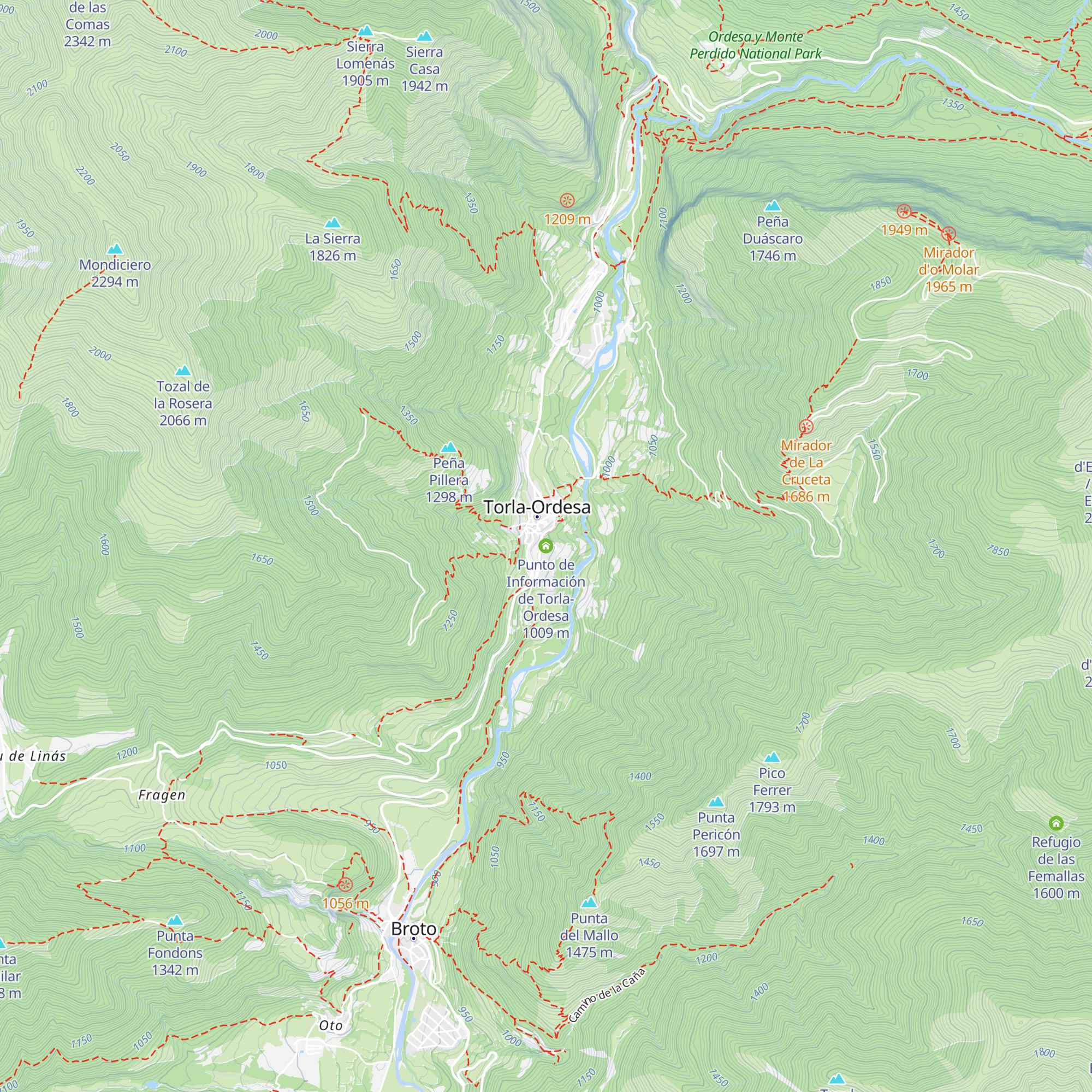 Punto de Información de Torla-Ordesa map