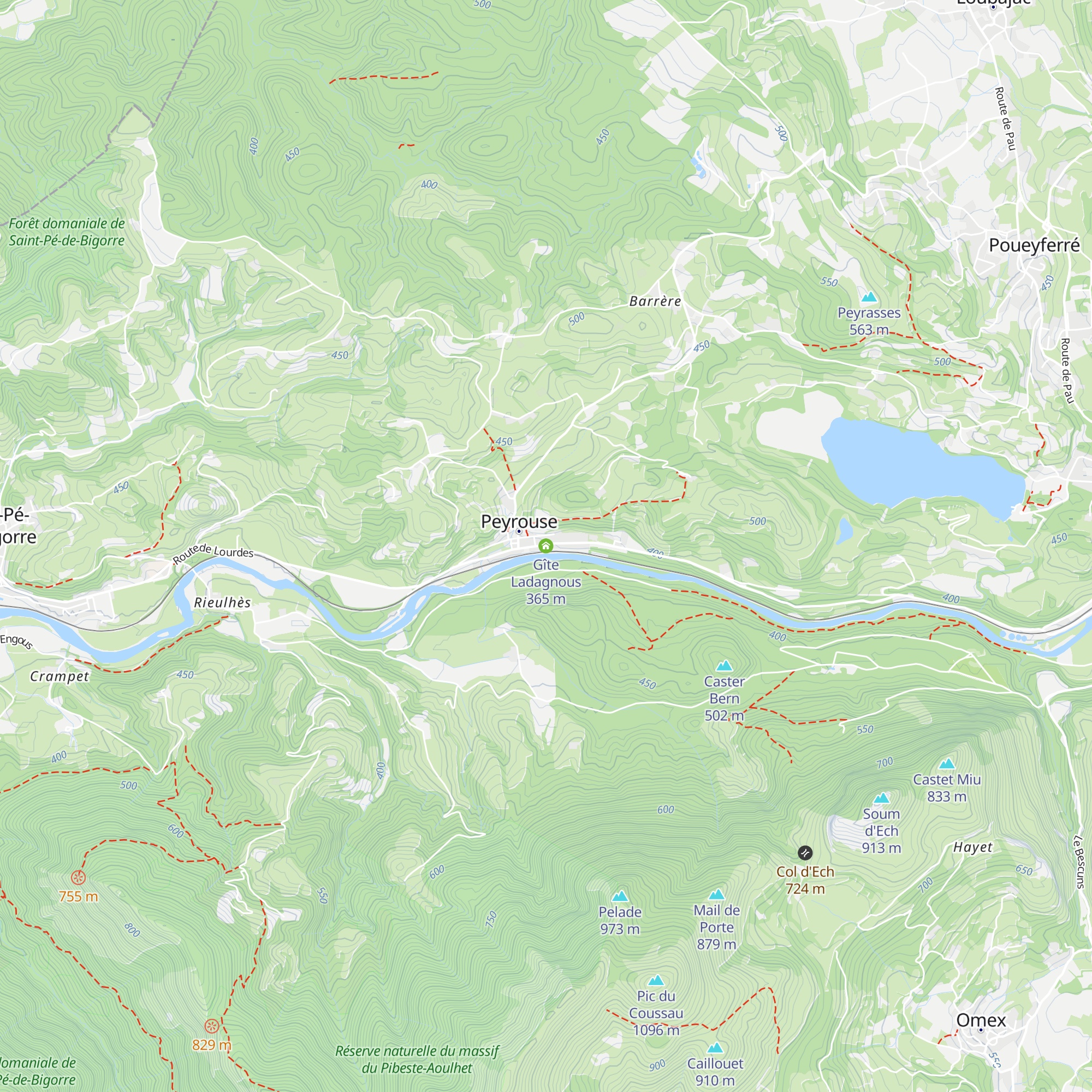 Gîte Ladagnous map