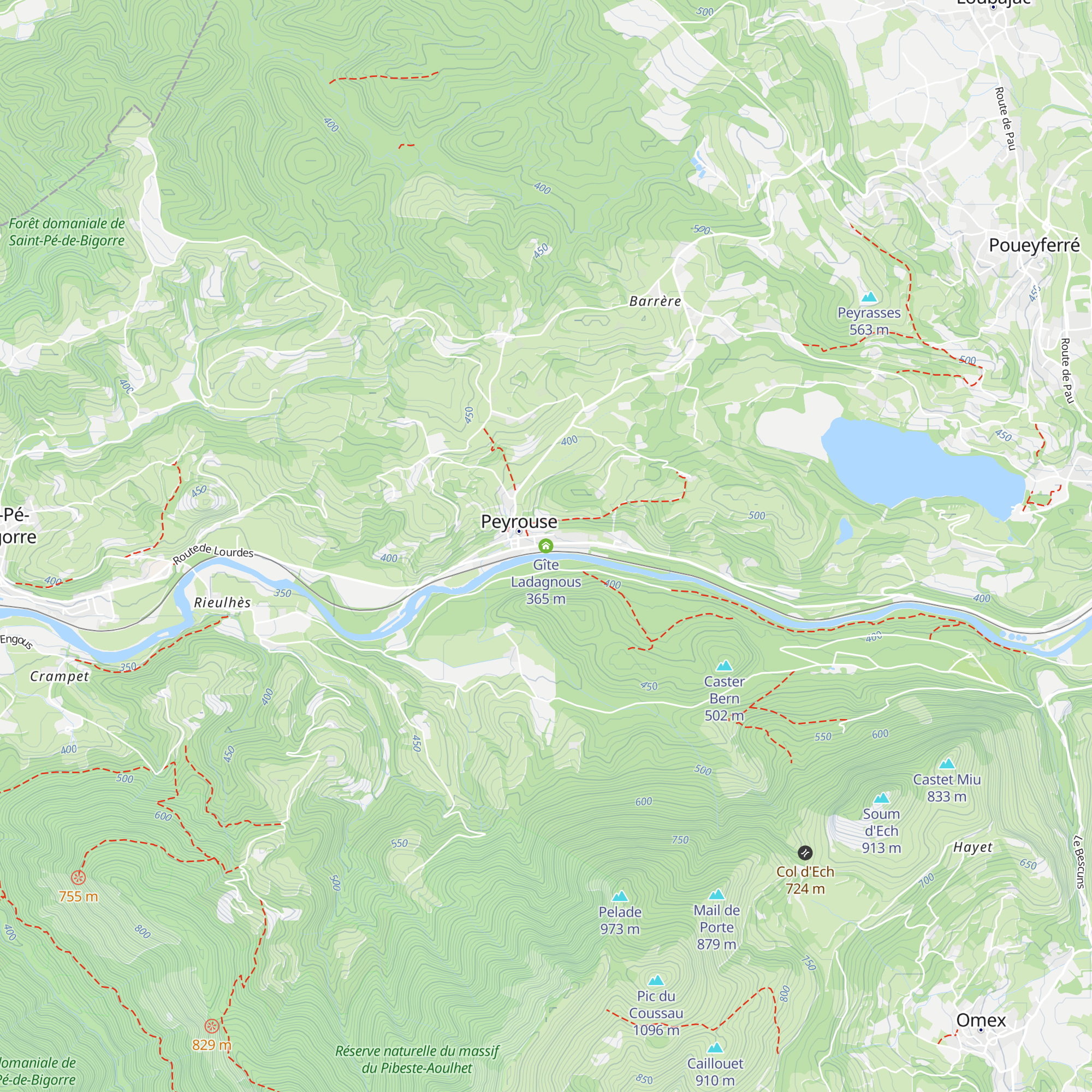 Gîte Ladagnous map