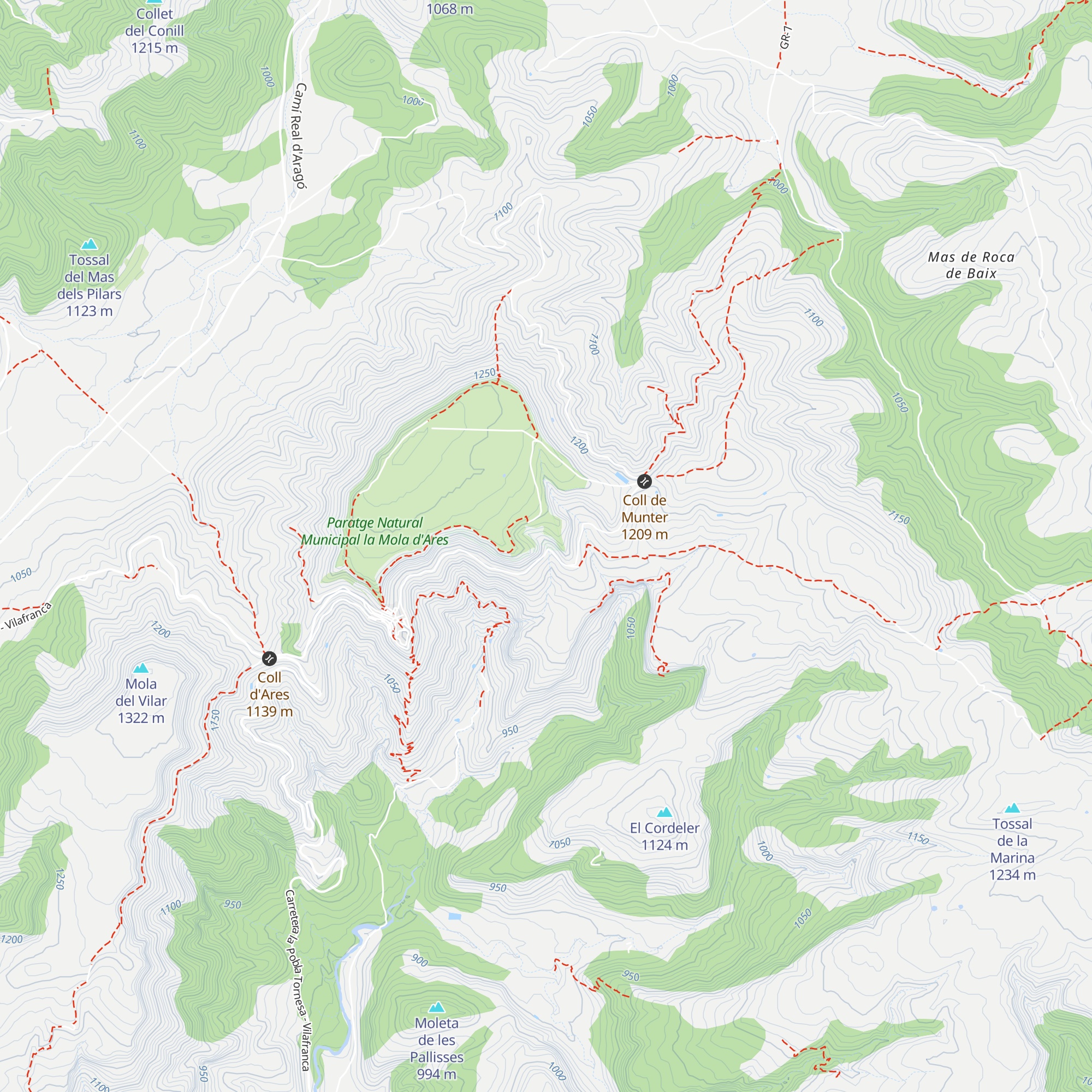 Refugi dels Regatxols map