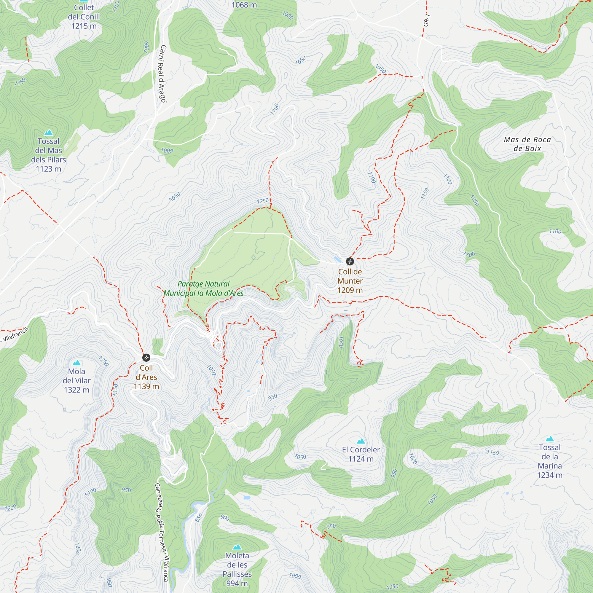 Refugi dels Regatxols map