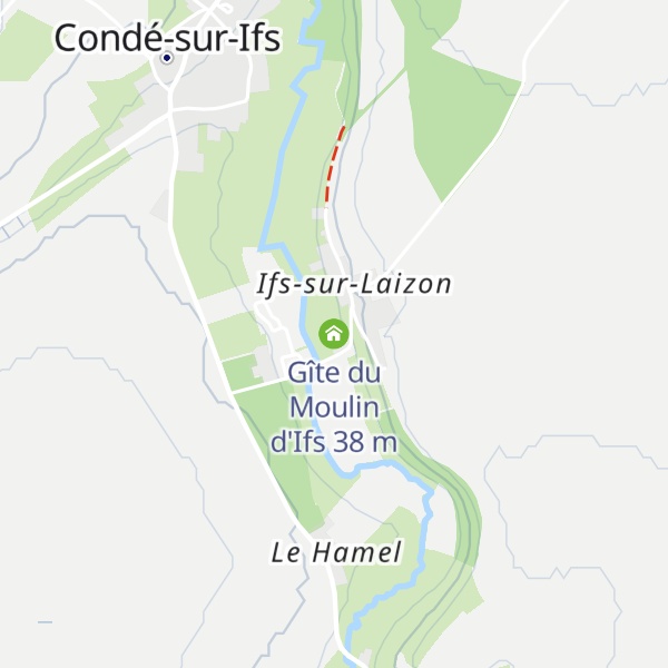 Map of Gîte du Moulin d'Ifs