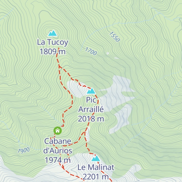 Map of Pic Arraillé
