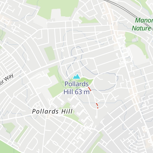 Map of Pollards Hill