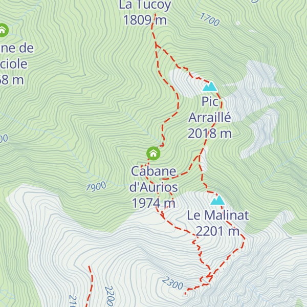 Map of Cabane d'Aurios