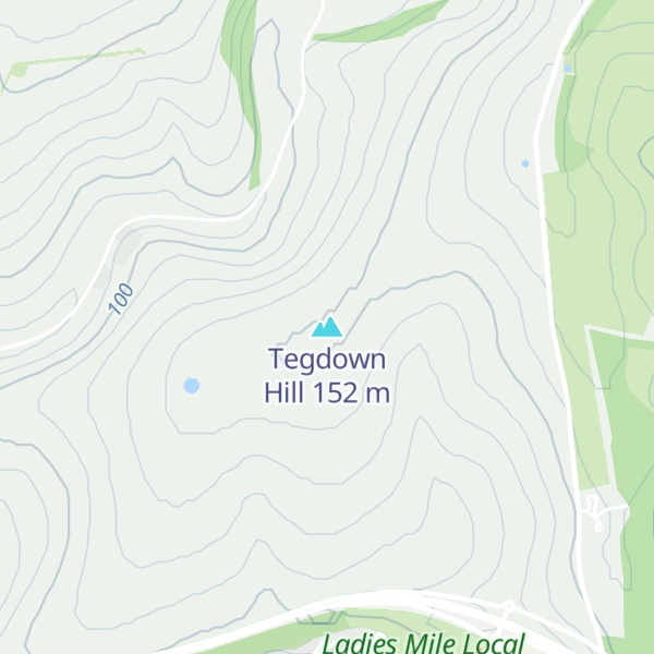 Map of Tegdown Hill