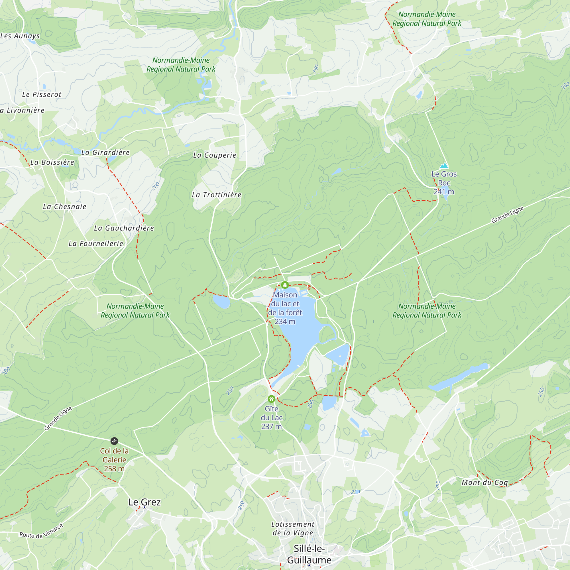 Maison du lac et de la forêt map