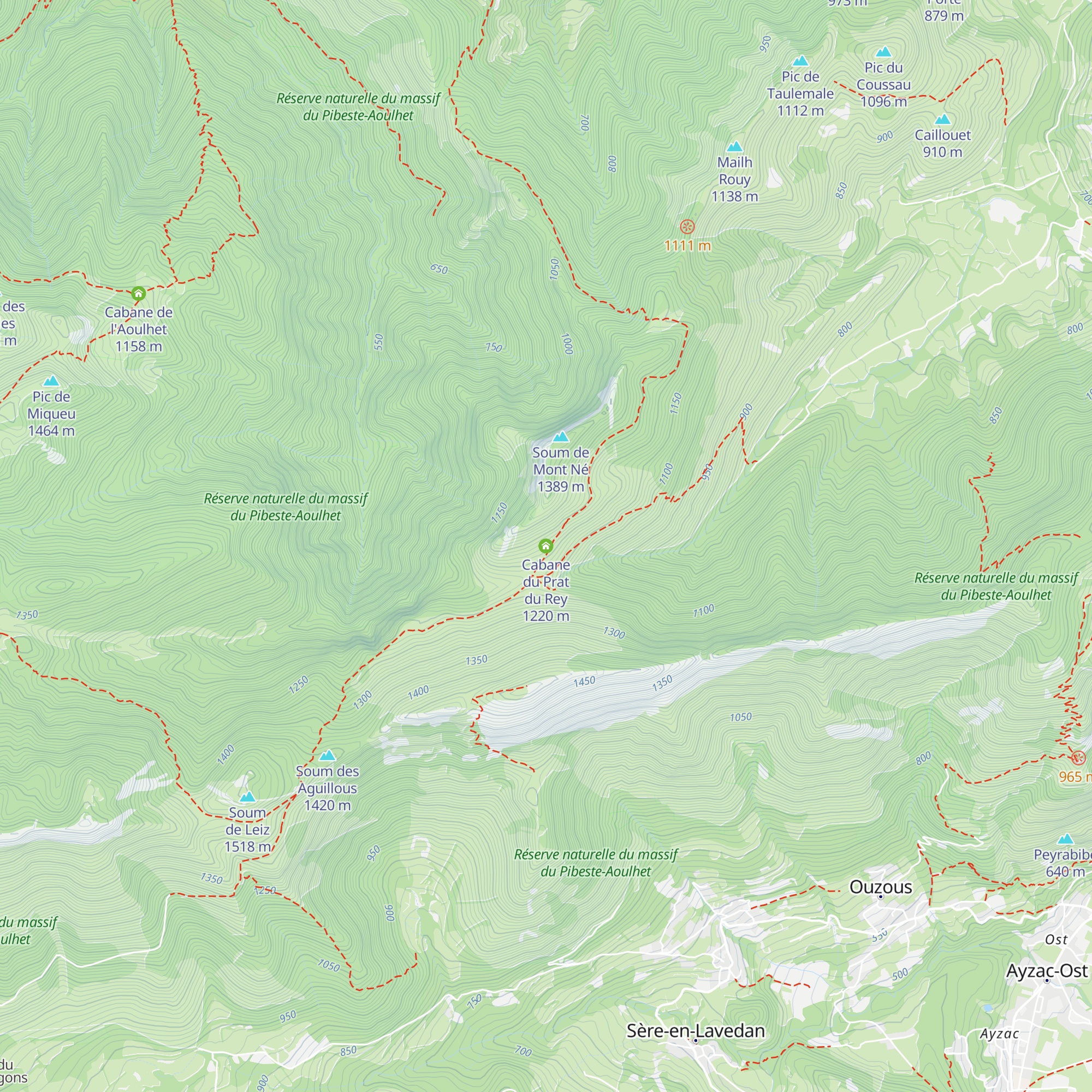 Cabane du Prat du Rey map
