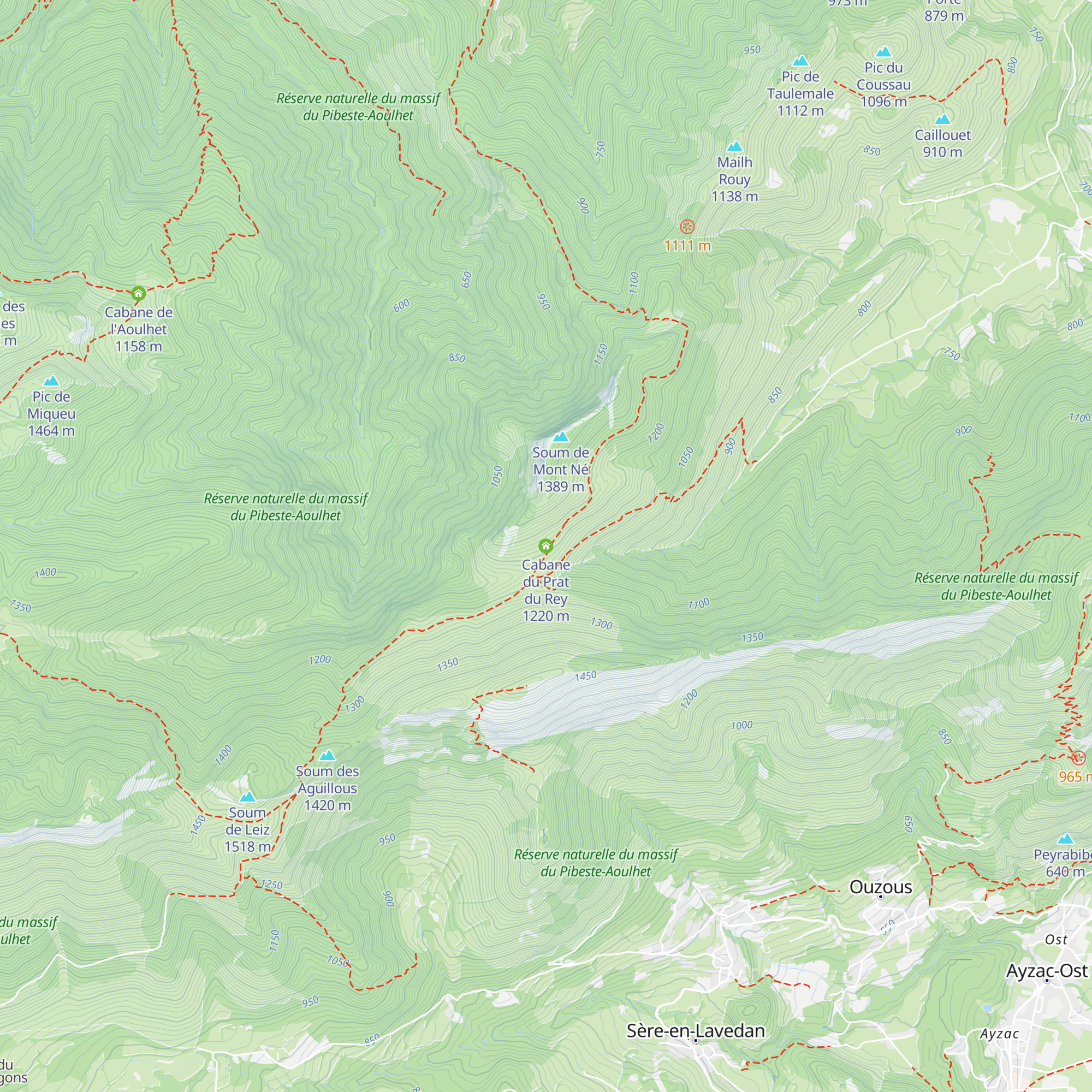Cabane du Prat du Rey map