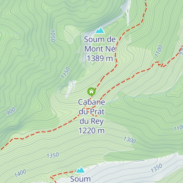 Map of Cabane du Prat du Rey