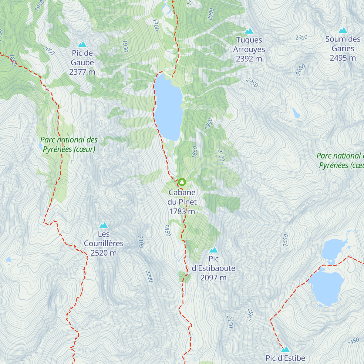 Cabane du Pinet map