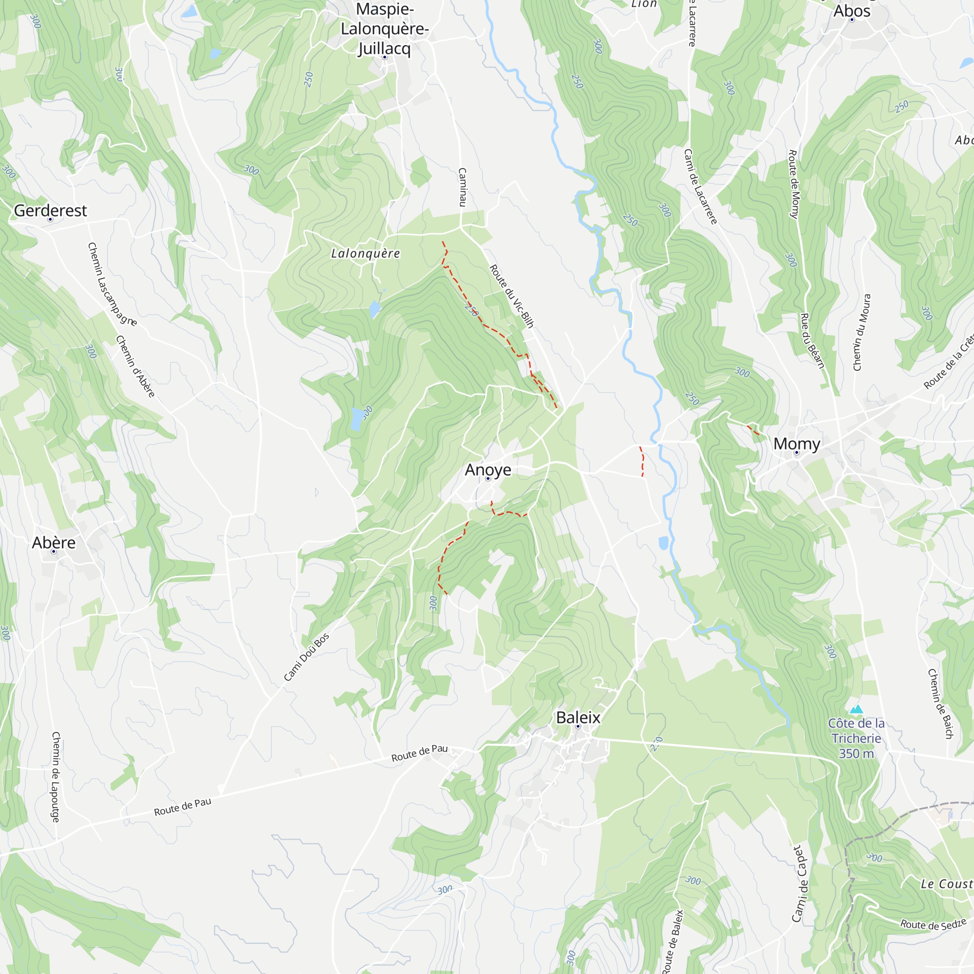 Gîte pèlerins map