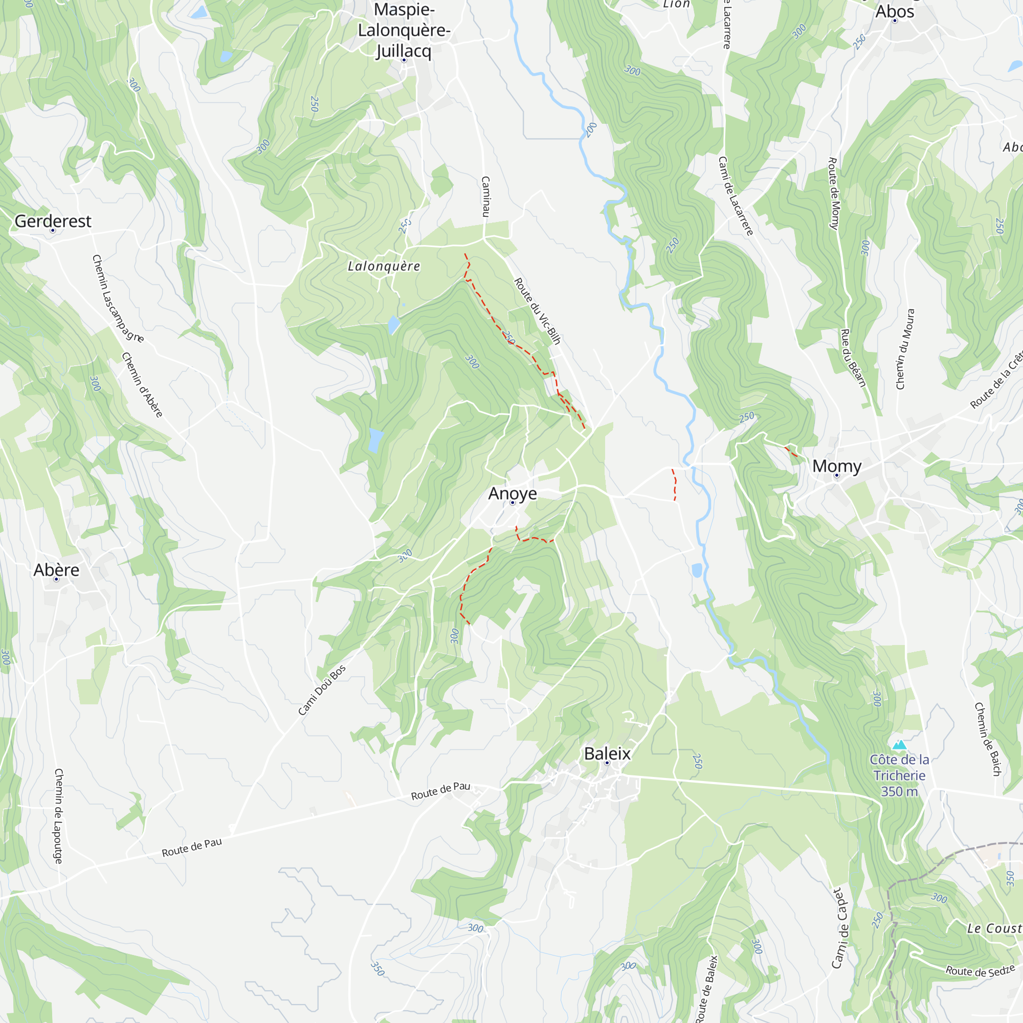 Gîte pèlerins map