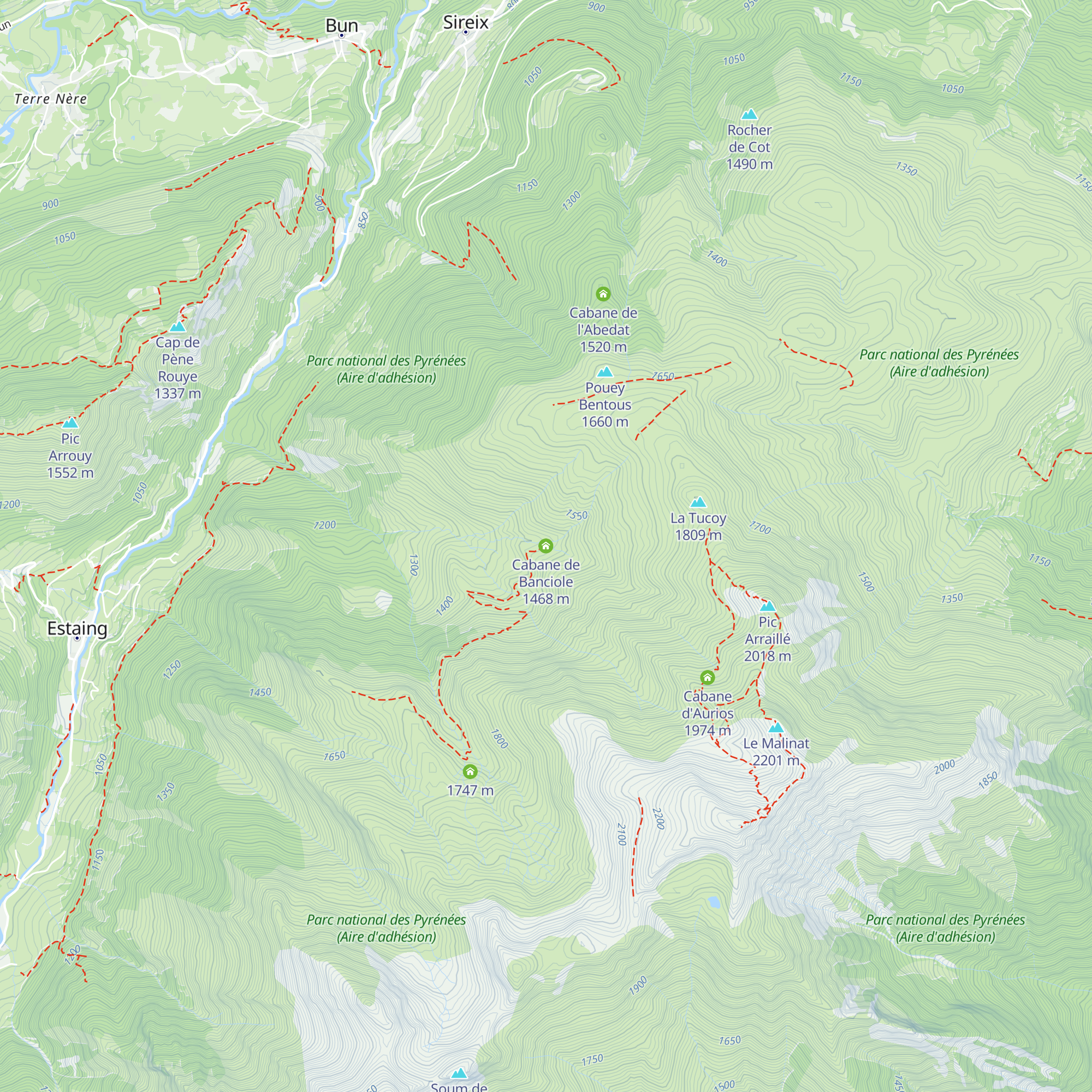 Cabane de Banciole map
