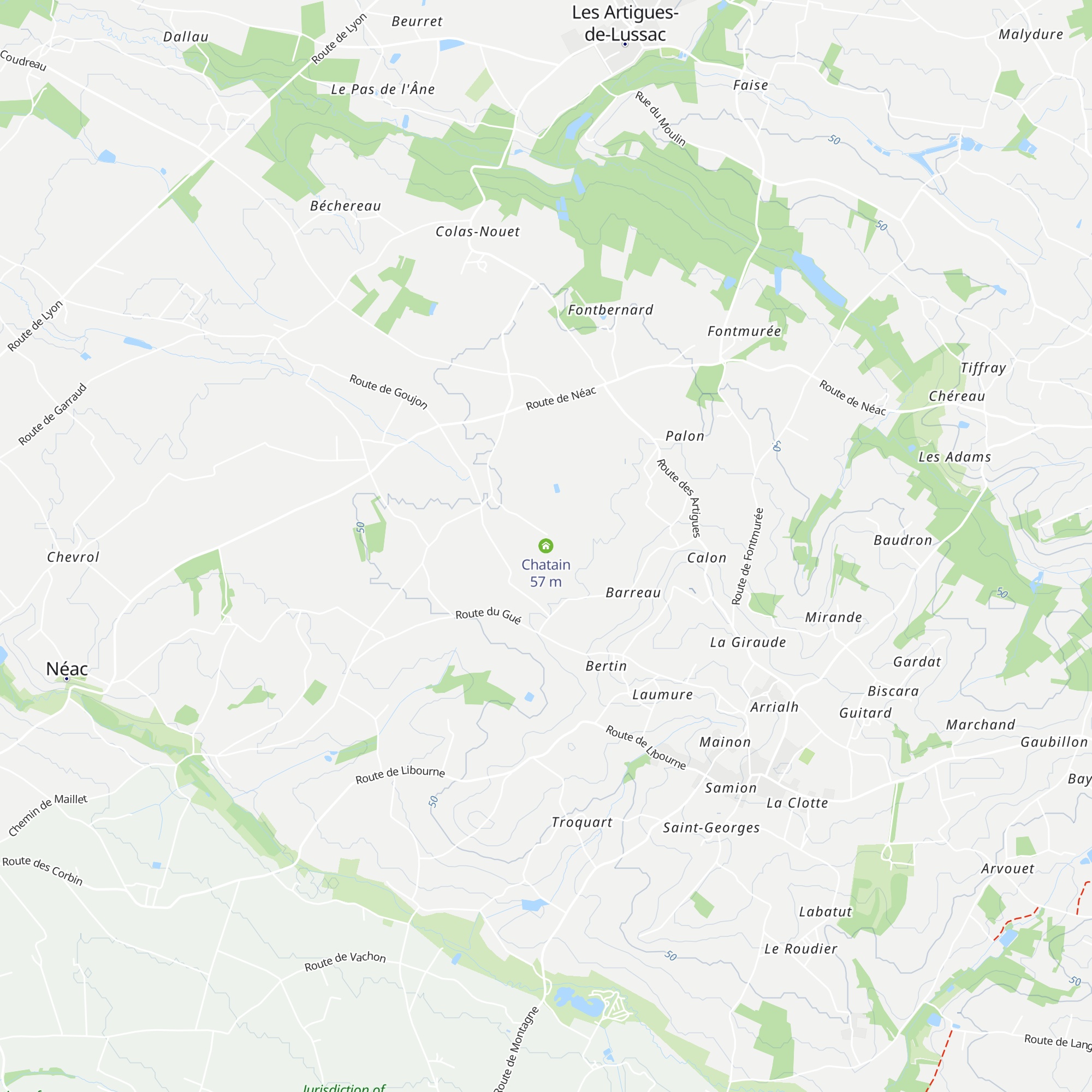 Chatain map