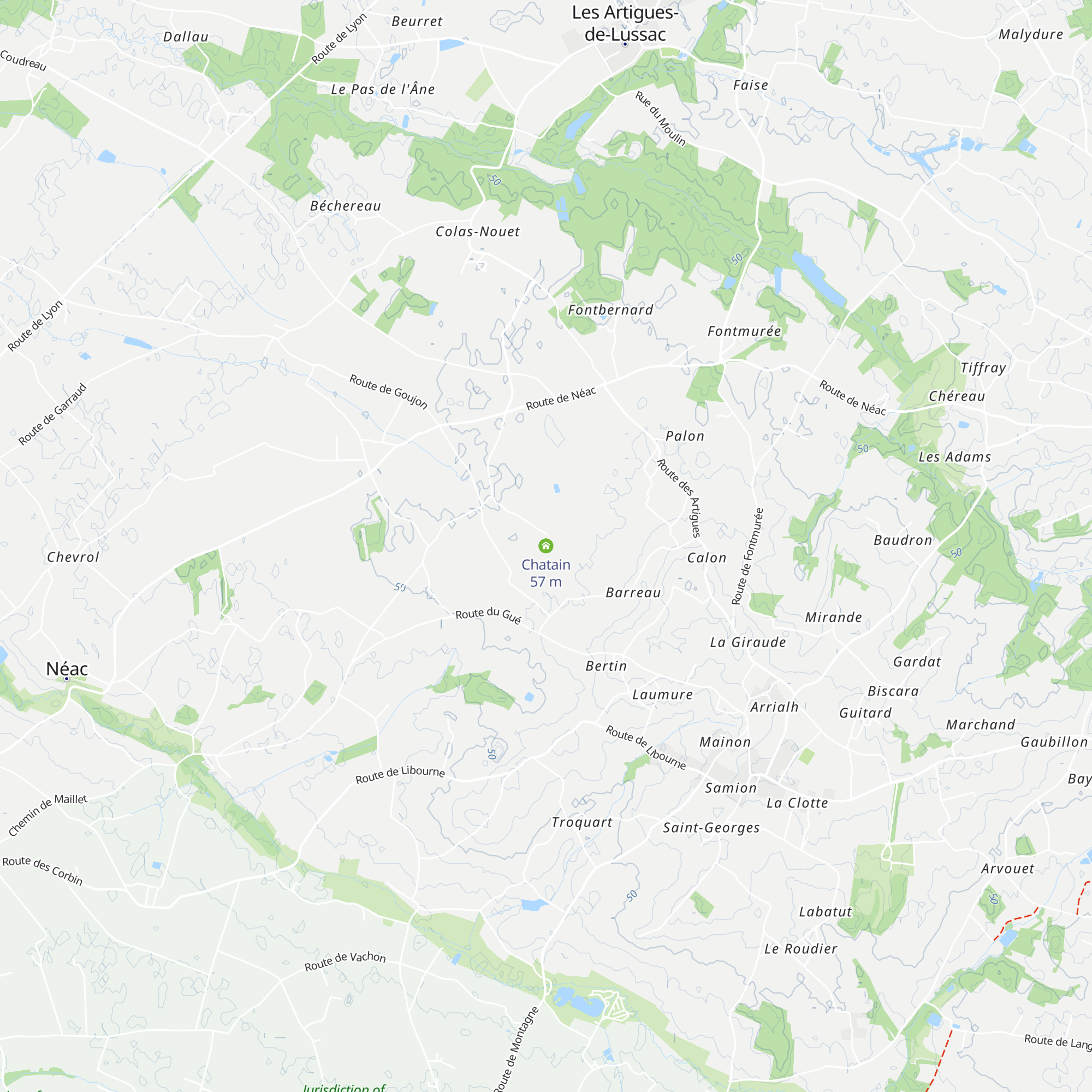 Chatain map
