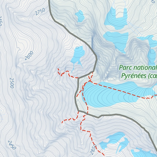 Map of Pic Clot de la Hount