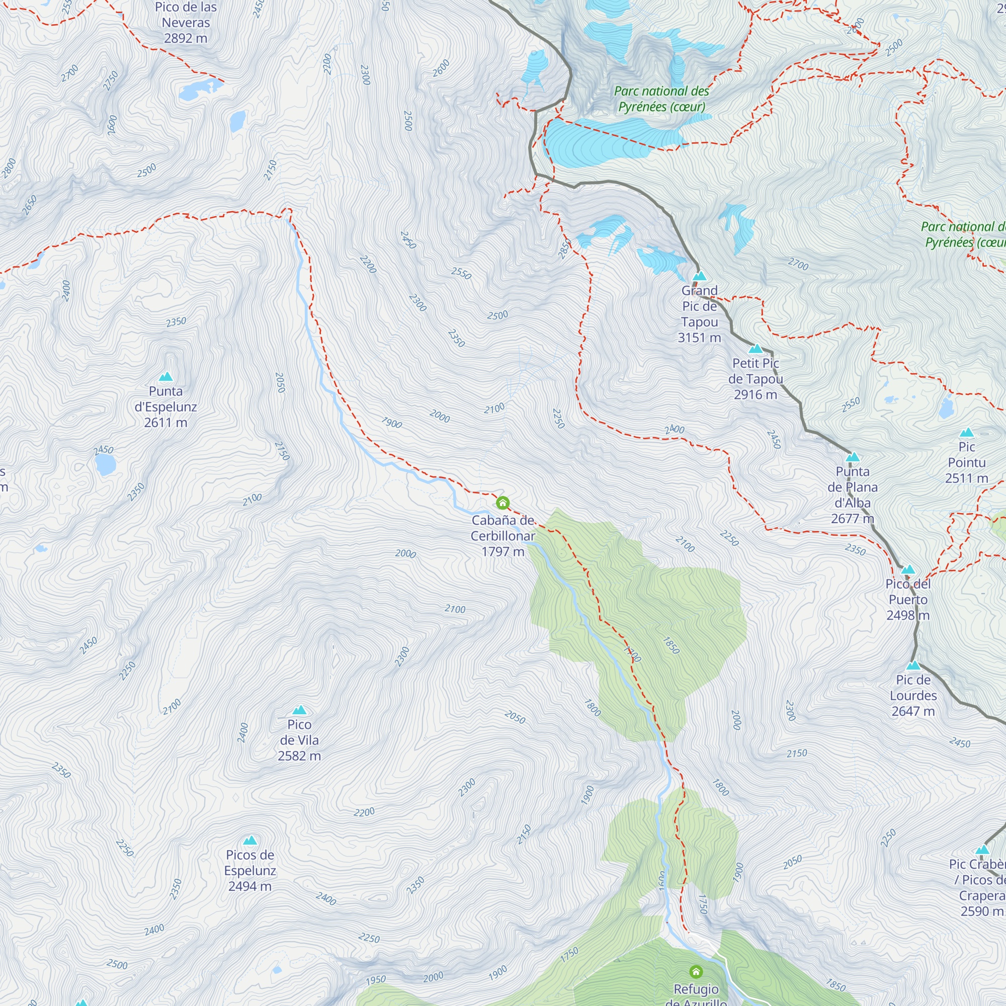 Cabaña de Cerbillonar map