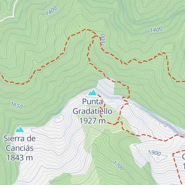 Map of Punta Gradatiello