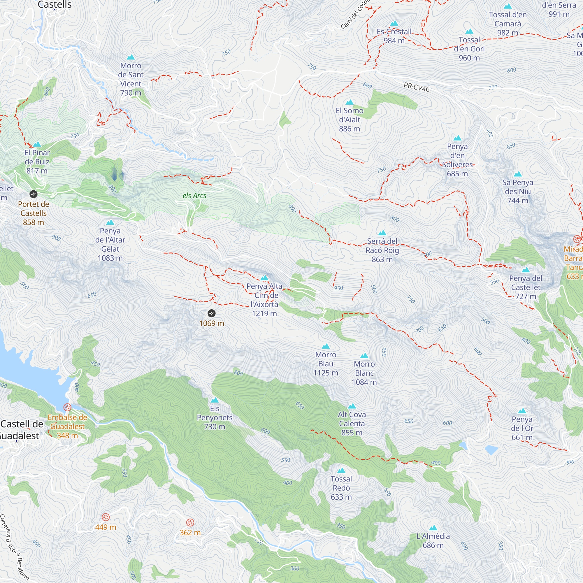 Refugi de la Font dels Teixos map