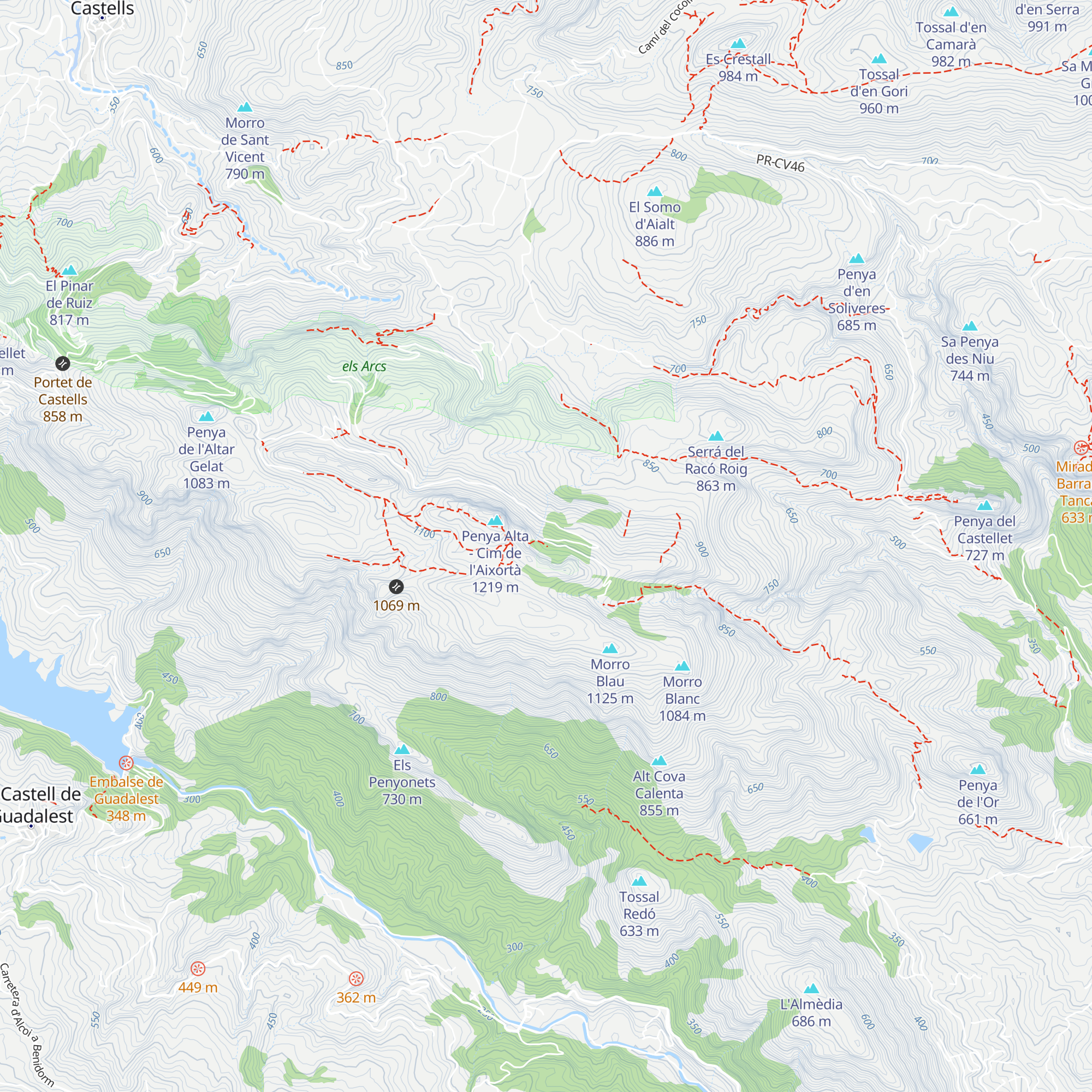 Refugi de la Font dels Teixos map