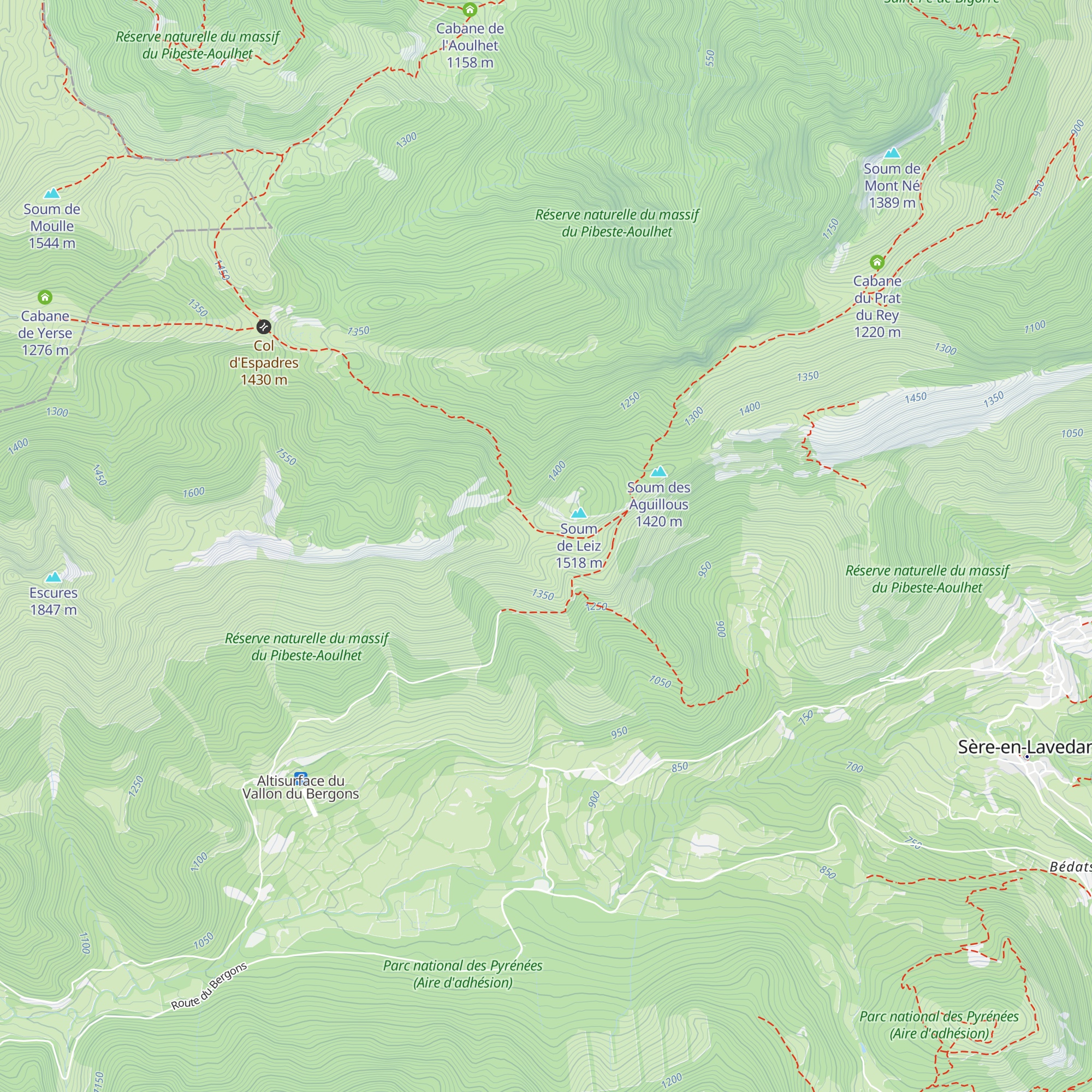 Cabane du Col d'Andorre map