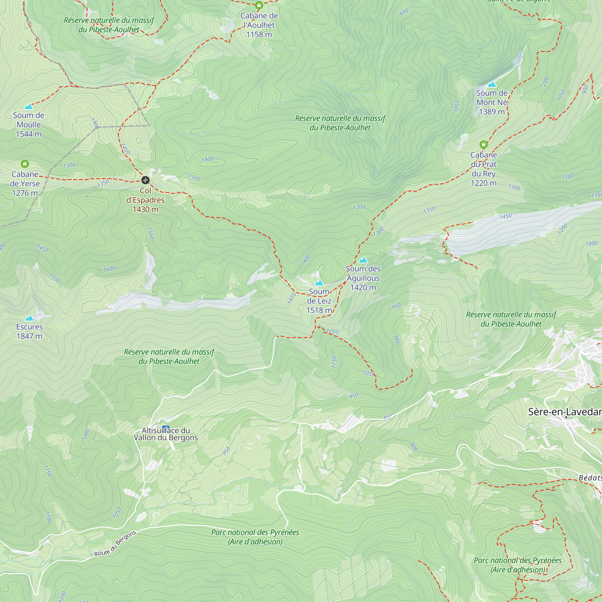 Cabane du Col d'Andorre map