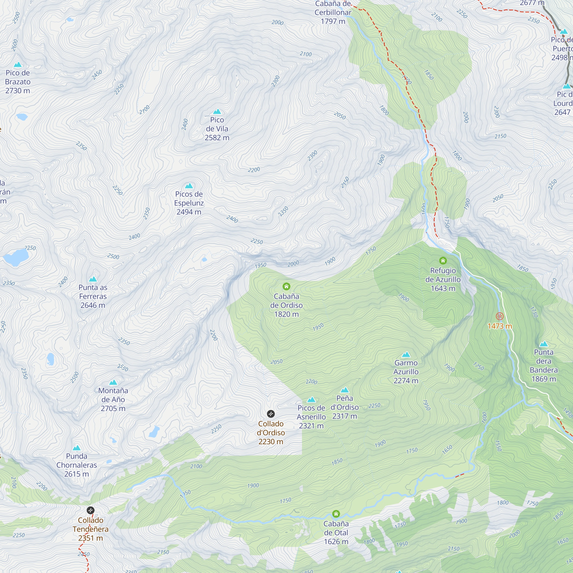 Cabaña de Ordiso map