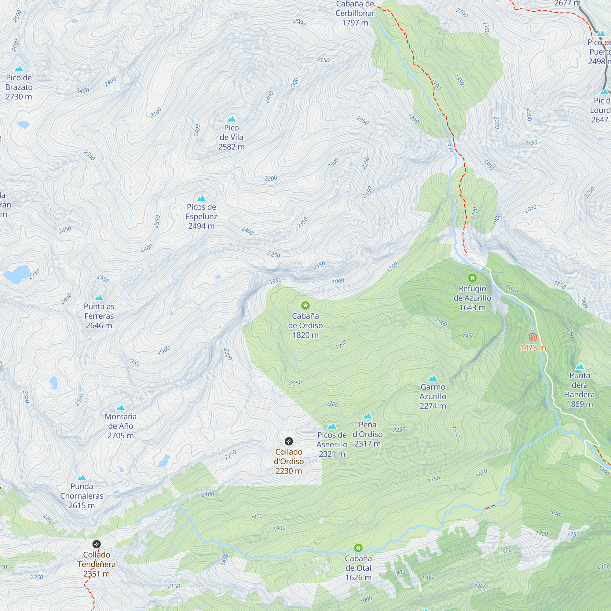 Cabaña de Ordiso map