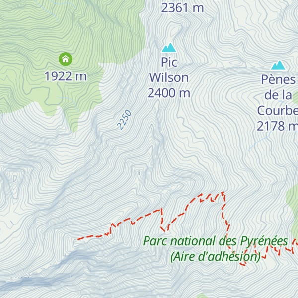 Map of Pènes de Liou
