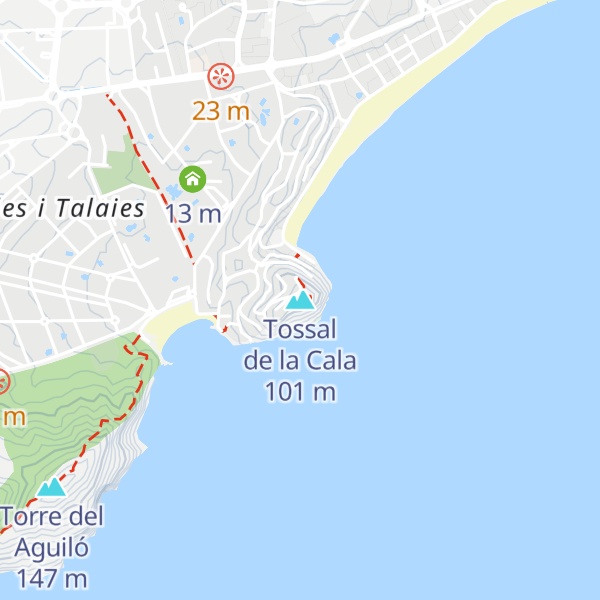 Map of Tossal de la Cala