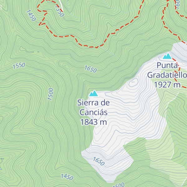 Map of Sierra de Canciás