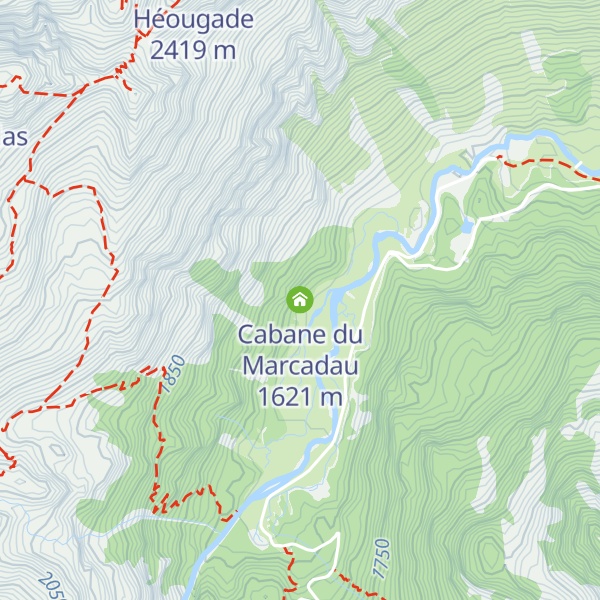 Map of Cabane du Marcadau