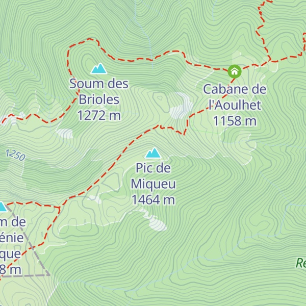 Map of Pic de Miqueu