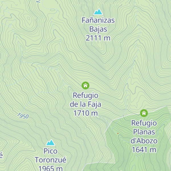 Map of Refugio de la Faja