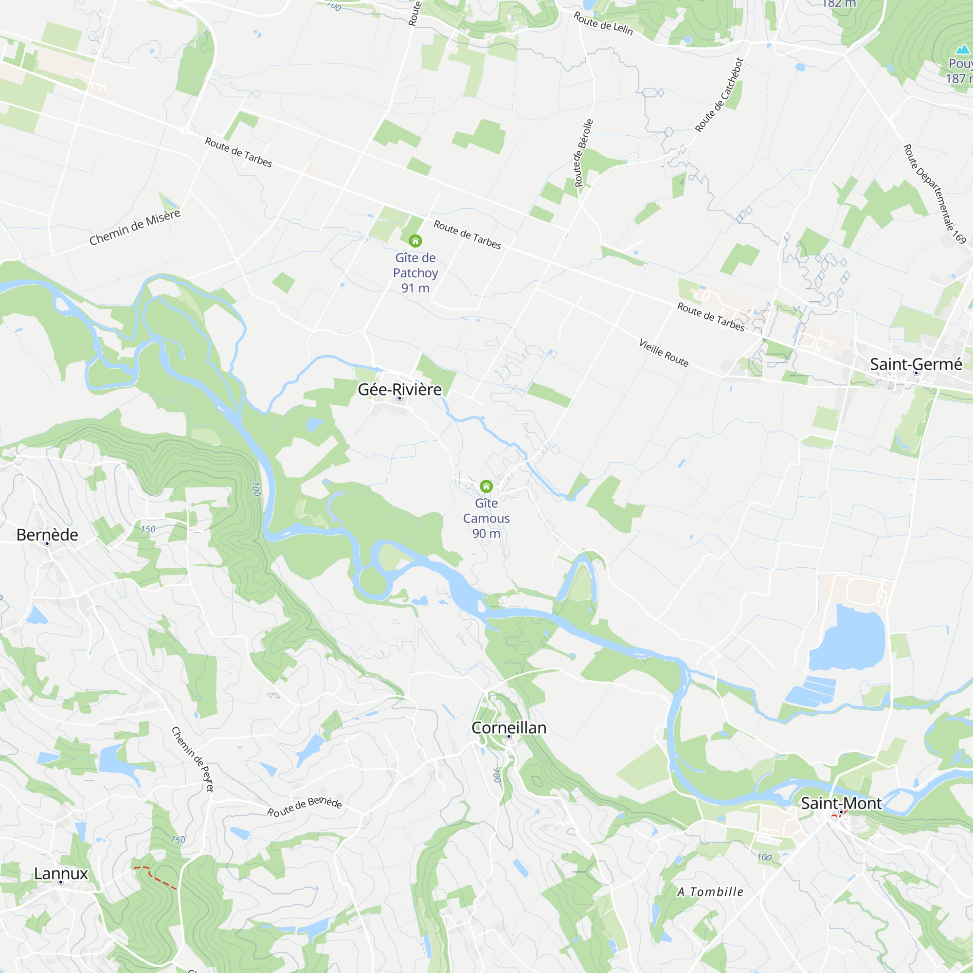 Gîte Camous map