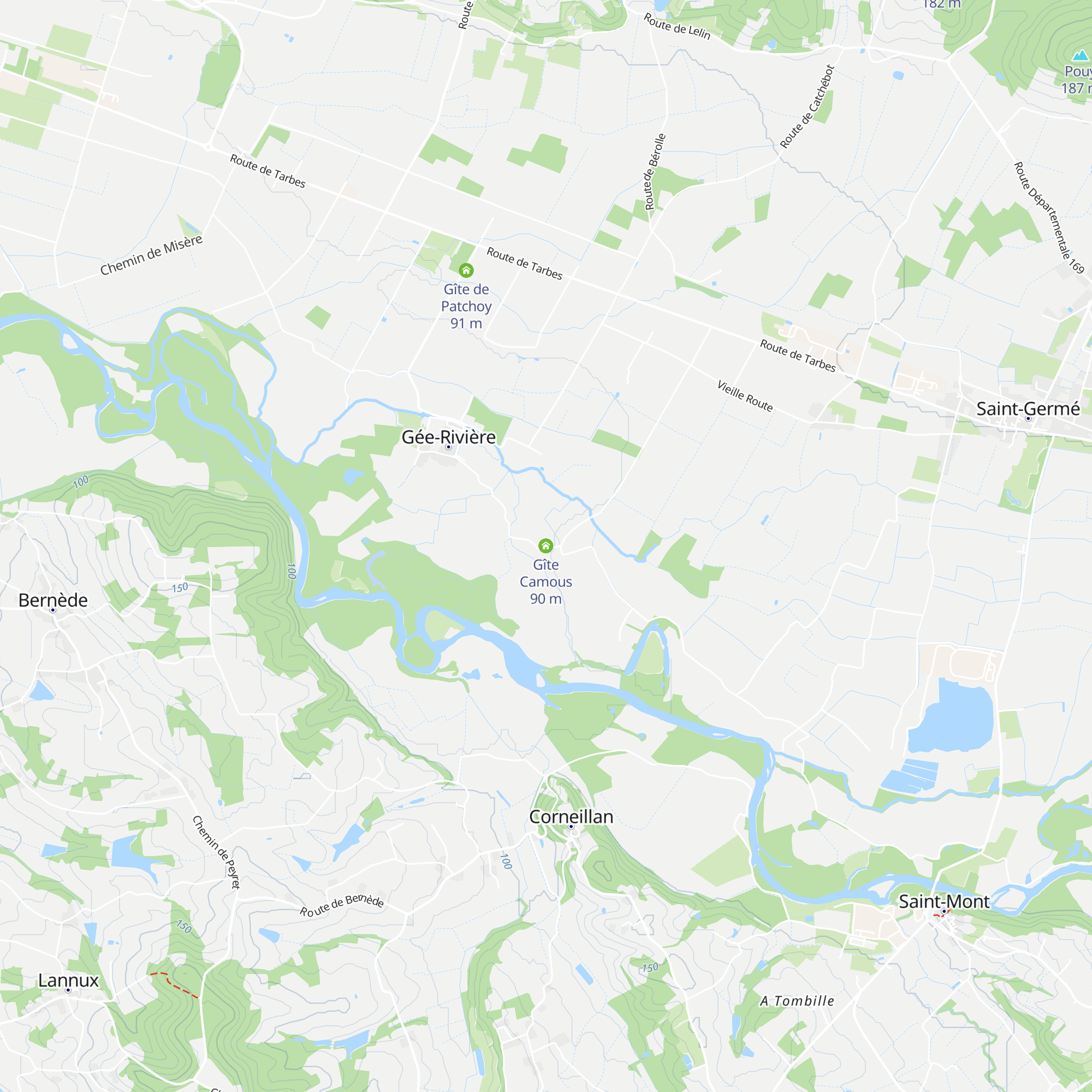 Gîte Camous map