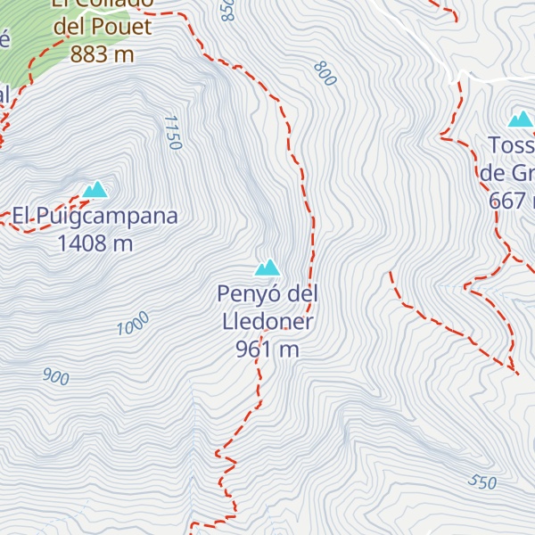 Map of Penyó del Lledoner