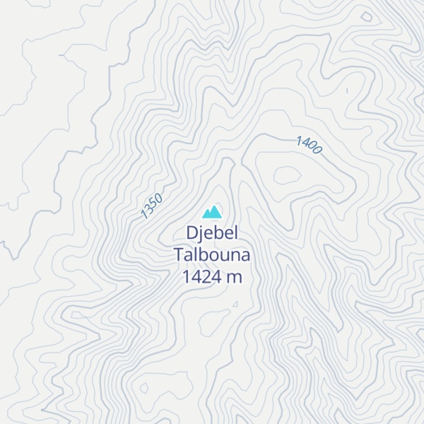Map of Djebel Talbouna