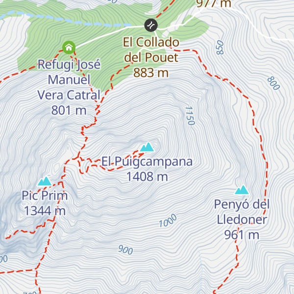 Map of El Puigcampana