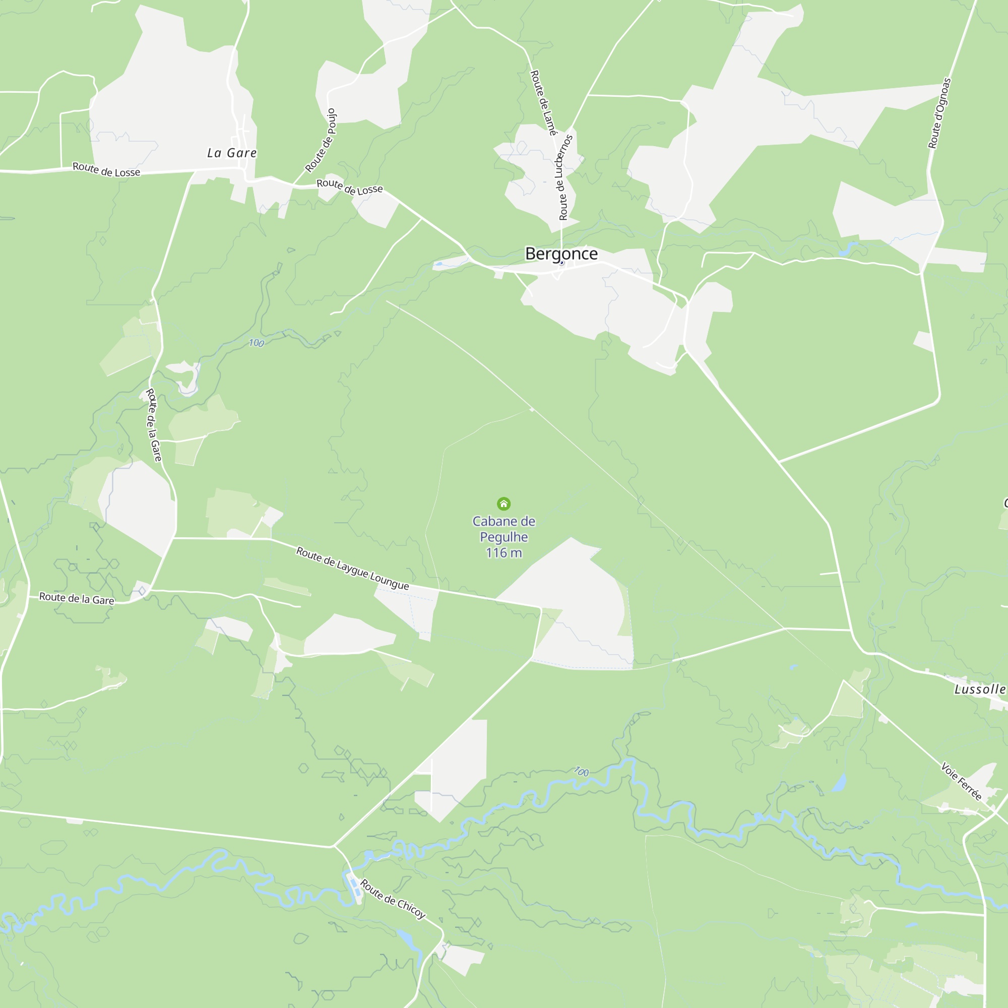 Cabane de Pegulhe map