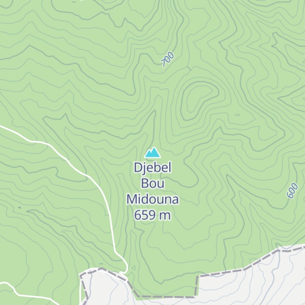 Map of Djebel Bou Midouna