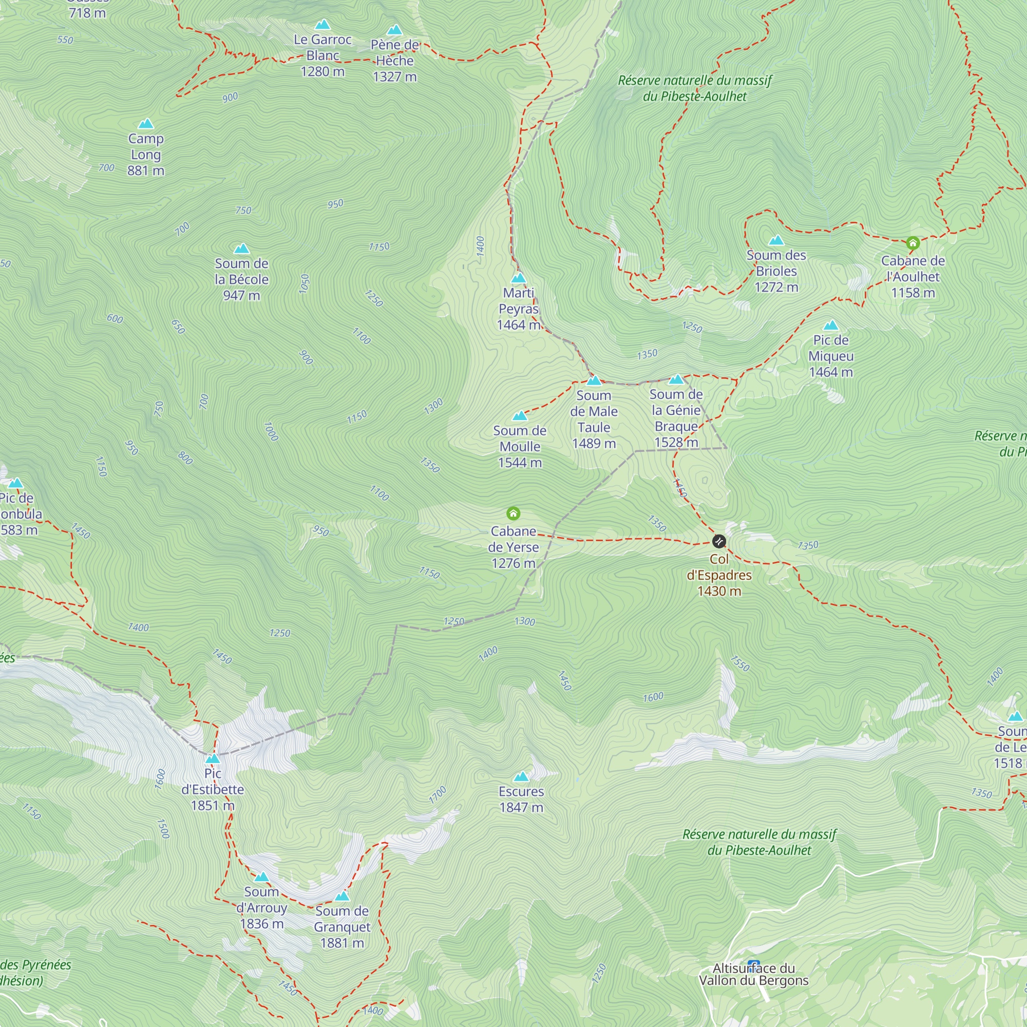 Cabane de Yerse map