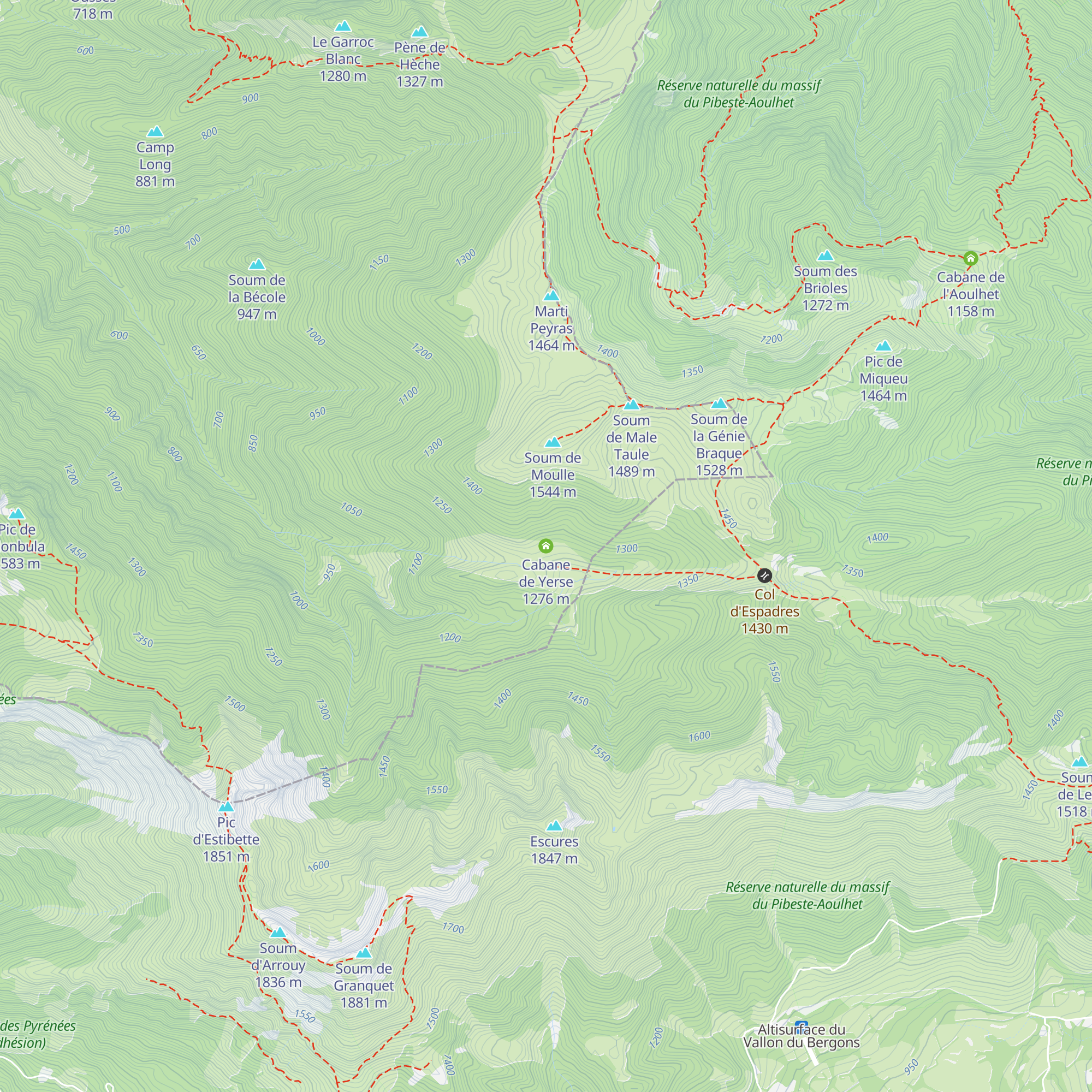 Cabane de Yerse map